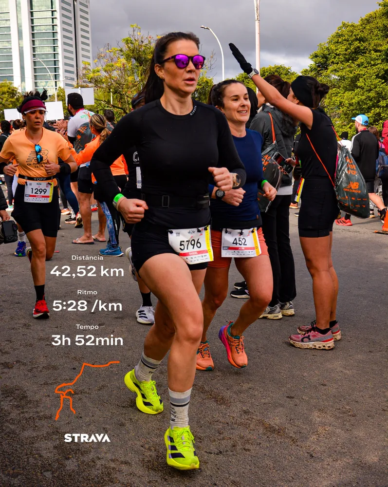 Dra. Raquel Lourenço concluindo uma maratona